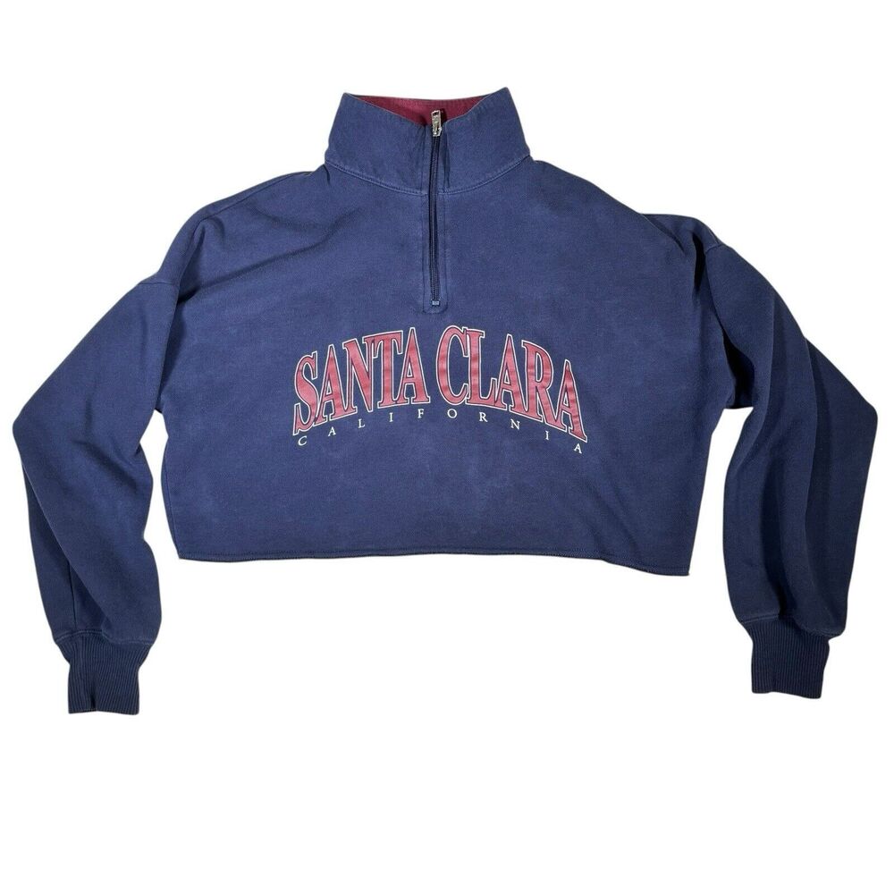 Hollister Sweater Women’s Size Extra Small Cropped Size XS Santa Clara CA Blue